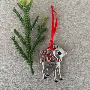 Hallmark Ornament ‘Jaden’ Deer with Candy Cane Scarf